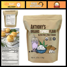 Almidón de harina de tapioca orgánico 2,5 lb - Sin gluten, sin OGM, para hornear y cocinar alimentos