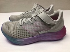 NWT New Balance Kid Size 1 Extra Wide Fresh Foam Arishi V4 Grey Pink Bungee B14