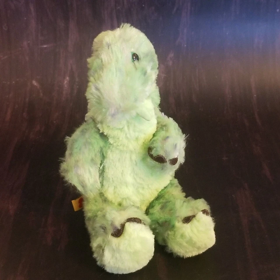 Build A Bear BAB Mini Baby Dino 6" Dinosaur T-Rex Bandana Green RARE Plushy - Image 2 of 4