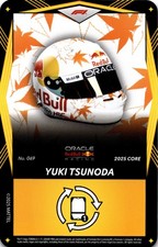 Formula 1 UNO Elite F1 #069 Yuki Tsunoda Helmet Yellow Card