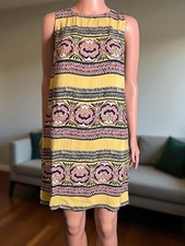 LOFT Sleeveless Dress. Size XS. Boho - Floral Lightweight- Yellow, Pink & Blue