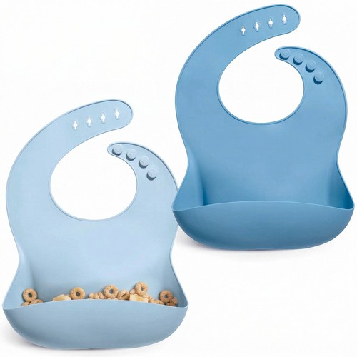Sperric Silikon Baby Lätzchen - weiches Silikon Lätzchen mit Lebensmittelfänger und wasserdicht  - Bild 15 von 43