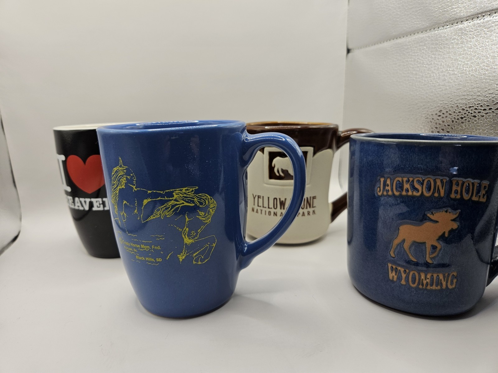 Mugs from different cities and locations - South Dakota, Wyoming & Utah