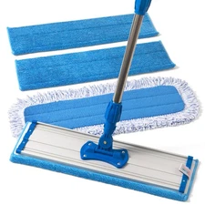 Zflow 18" Professional Microfiber Mop - Commercial Stainless Steel Handle wit...