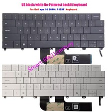 New US Backlit white / black Keyboard For Dell XPS 16 9640 / P129F laptop