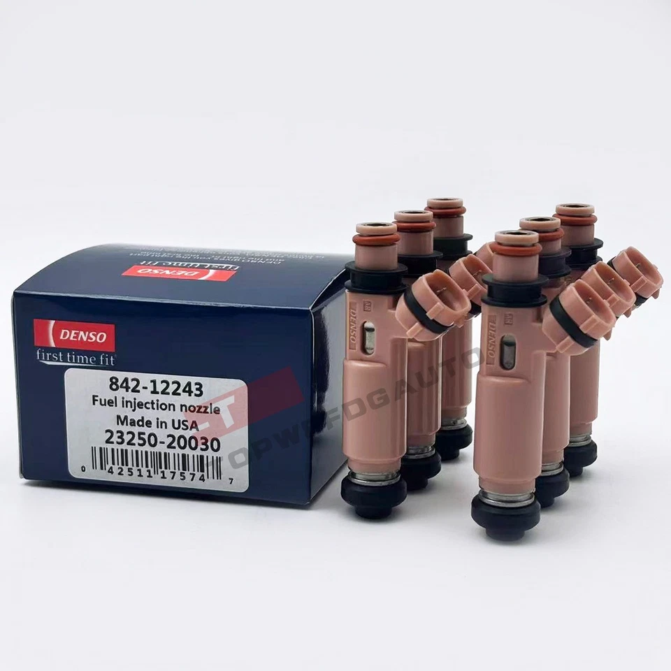 6Pcs Denso Fuel Injectors 23250-20030 For 2002-2008 Lexus Toyota 3.0L 3.3L V6 Foto 3 de 4