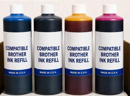 4 LITERS NEW PREMIUM COMPATIBLE BULK INK REFILL FOR BROTHER MFCT980DW (C-Y-M-K) - product listing photo