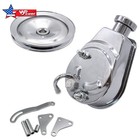 For SBC Chevy 350 LWP Saginaw Power Steering Pump & 2 Groove Pulley +Bracket Kit
