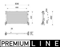 Mahle MotorküHler WasserküHler Premium Line CR 2802 000P FüR Mercedes Sprinter