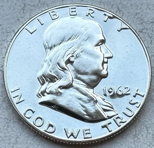 1962 Proof Franklin Half Dollar 90% Silver-INV#8353
