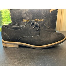 Bruno Marc Men's Urban 08 Black Suede Oxford Dress Shoes Size 10