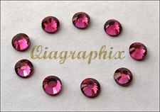 2 x 1440 Pcs DMC Iron On Hotfix Crystal Rhinestones Rose Pink SS10, SS10P