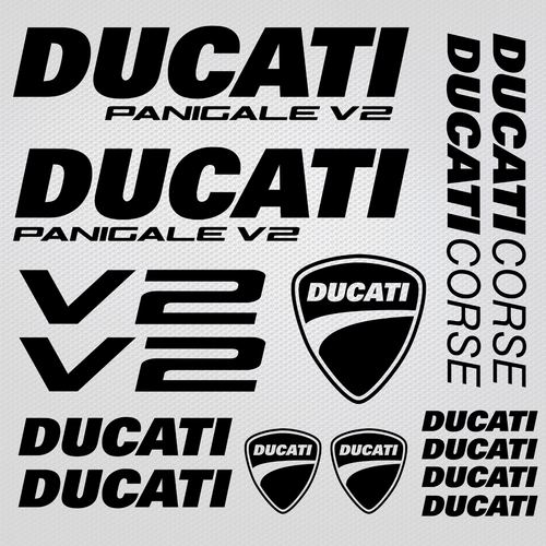 Calcomanías Panigale V2 Ducati Corse pegatinas para tanque y casco moto vinilo - Imagen 4 de 7
