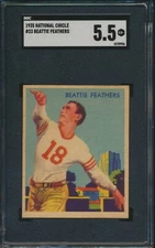 1935 NATIONAL CHICLE FOOTBALL #23 BEATTIE FEATHERS SGC 5.5 EX+