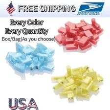 22-10 AWG Female Flag Terminals Right Angle Electrical Wire Spade Connectors