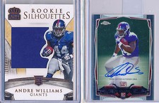 ANDRE WILLIAMS - 2014 Chrome MINI Rookie Auto & Crown Royale Silhouette /199