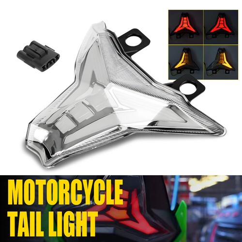 Amber Red LED Fender Brake Tail Light Turn Signal For Kawasaki Ninja ZX-6R 19-23 - Picture 15 of 20