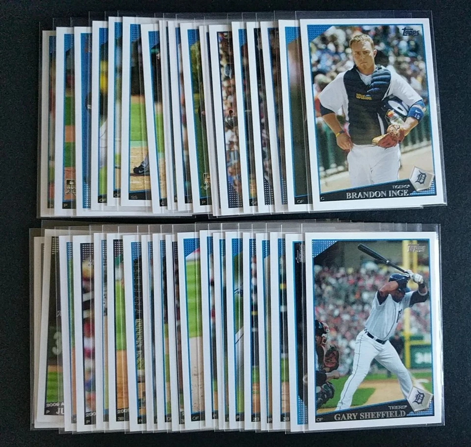 2009 Topps DETROIT TIGERS ~ 37 карт командный набор серии 1 и 2 с обновлением - Изображение 2 из 4