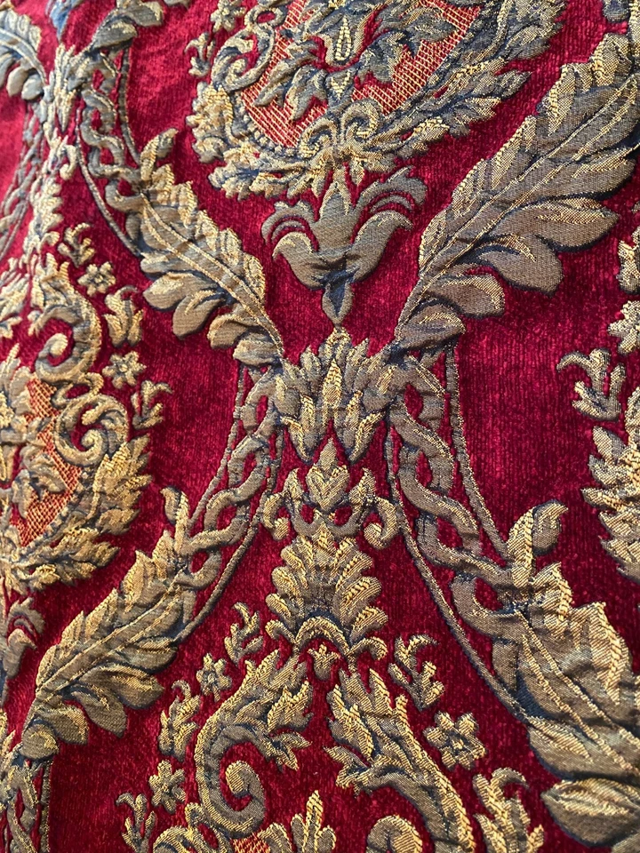 CROSCILL IMPERIAL EMPRESS Standard PILLOW SHAM Red Gold Brocade CHENILLE 25x30 - Image 4 of 4