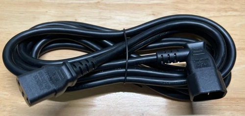 IEC Extension Cord, 12 ft long, C13 to C14 Right Angle, new in box, 18AWG, SJT