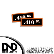 .410 GA Ammo Can Decal Gun Ammunition Box Firearm Orange Sticker OR - 2 Pack