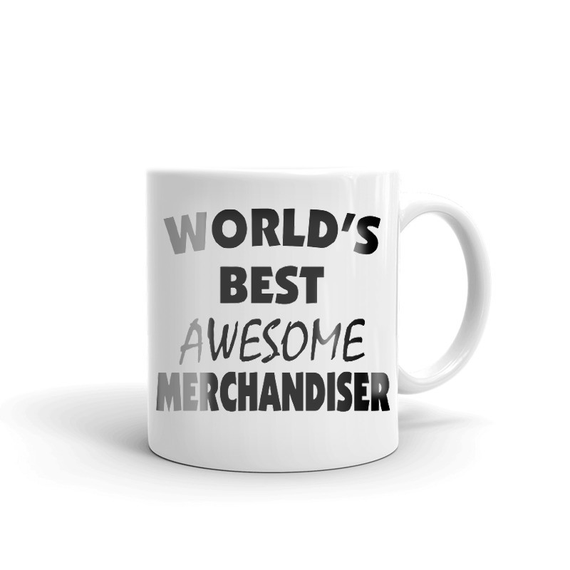 World's Best Awesome Merchandiser Coffee Tea Ceramic Mug Office Work Cup Gift