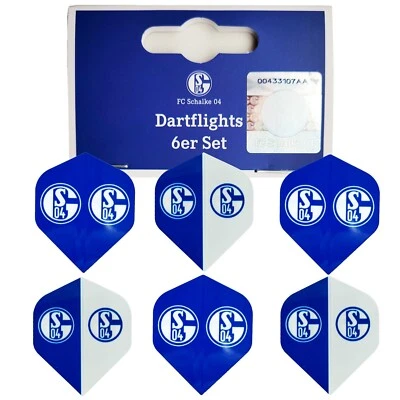 FC Schalke 04 Dartflights 6er Set Darts Flights für Dartpfeile Flight Dart S04