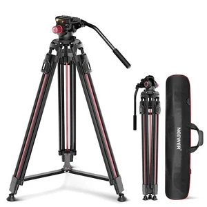 NEEWER LL38 2m Tripode à tête fluide, 17.6lb Charger, Release rapide, pour DSLR/Camcorder