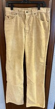 Vintage Kenny Rogers Corduroy Pants Size 34 USA Made Tan “The Gambler” RARE EUC