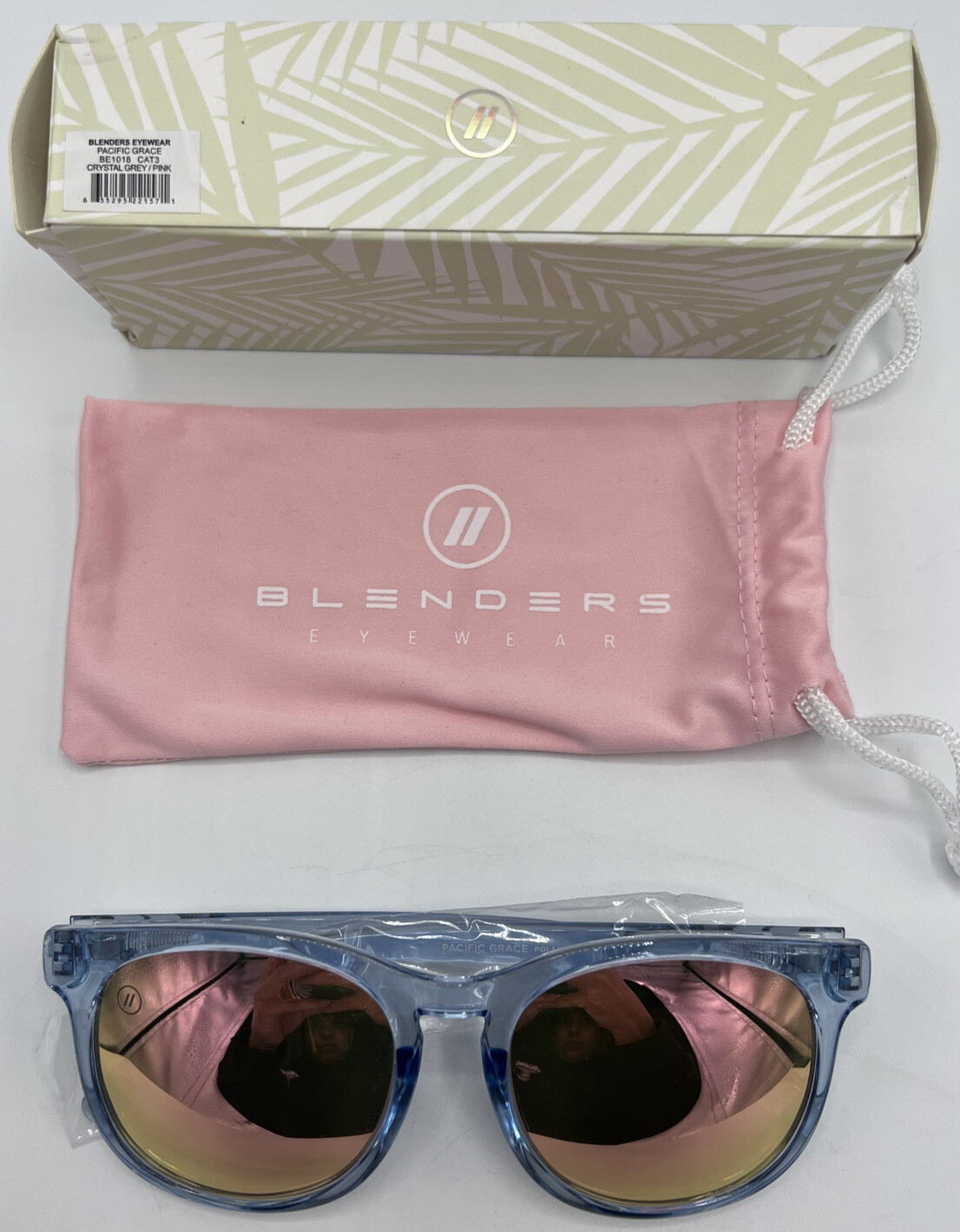 Blenders Eyewear H Series Pacific Grace Crystal Blue Polarized Pink