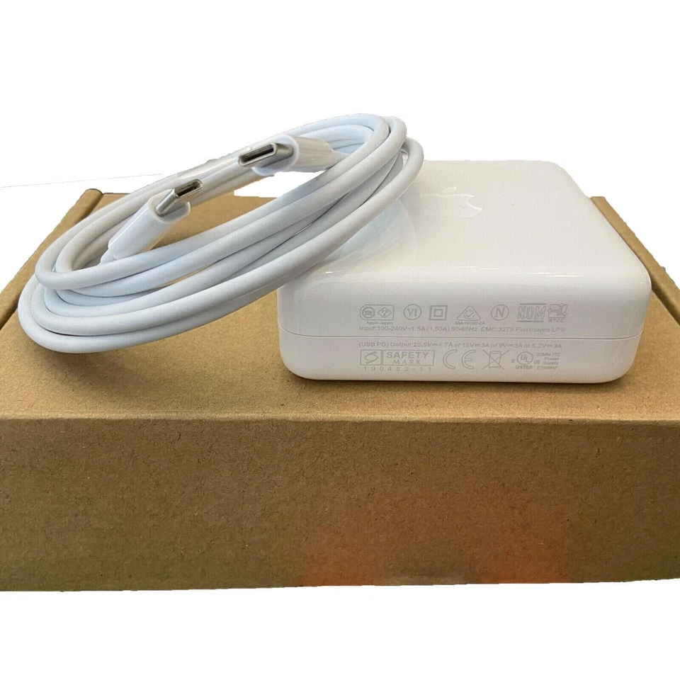 Cargador adaptador de corriente USB-C 96W OEM para MacBook Pro 16" A2166 MX0J2AM/A + cable Foto 3 de 4