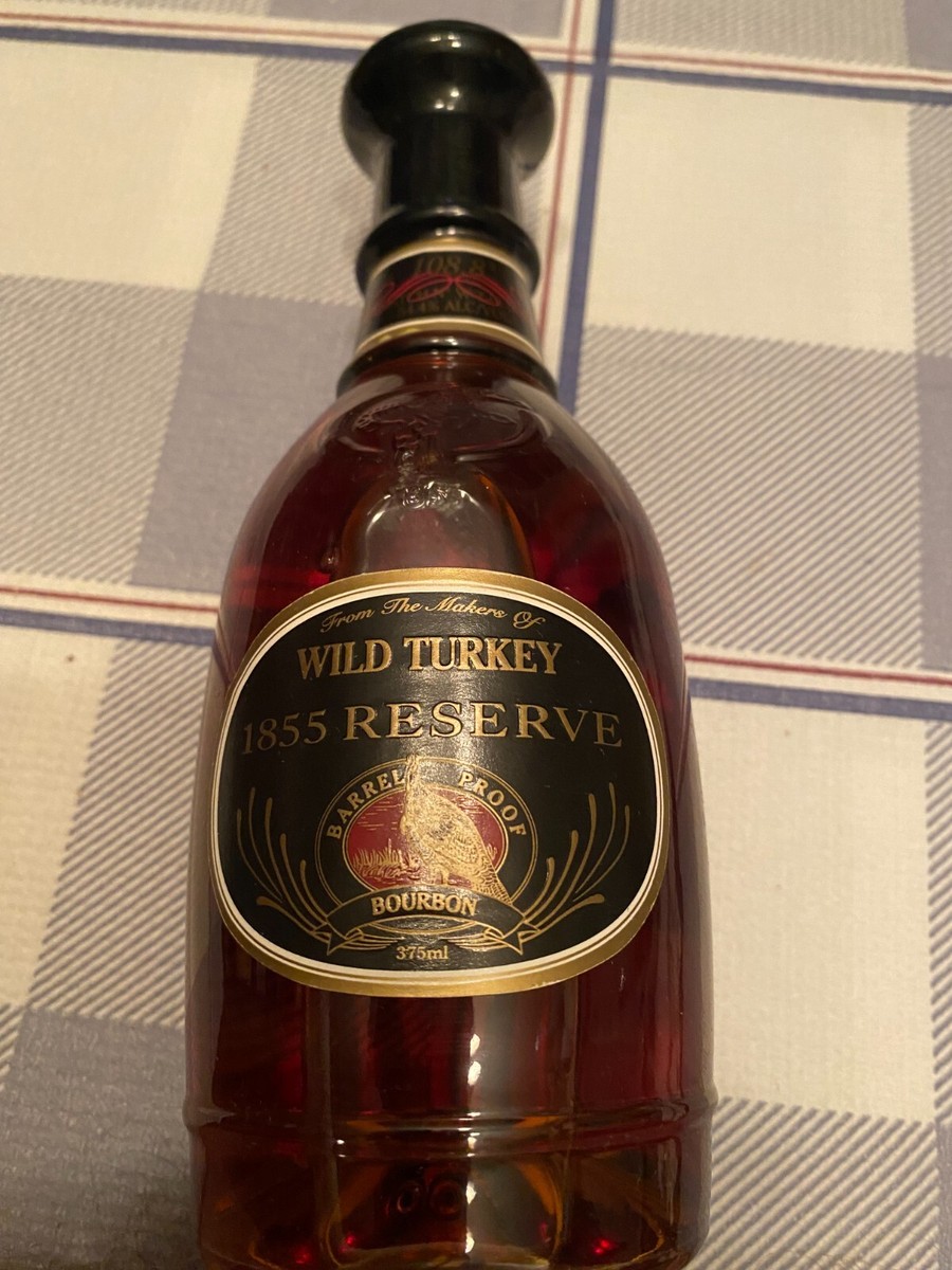 Wild Turkey 1855 Reserve Barrel Proof Bourbon 375 ml Batch WT 0196