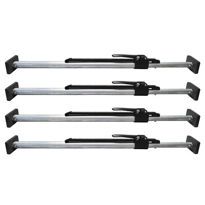 4 Pack 89.5''-104'' Steel Ratcheting Load Bar Lock w/ 2''X4'' pads Van Truck Trailer