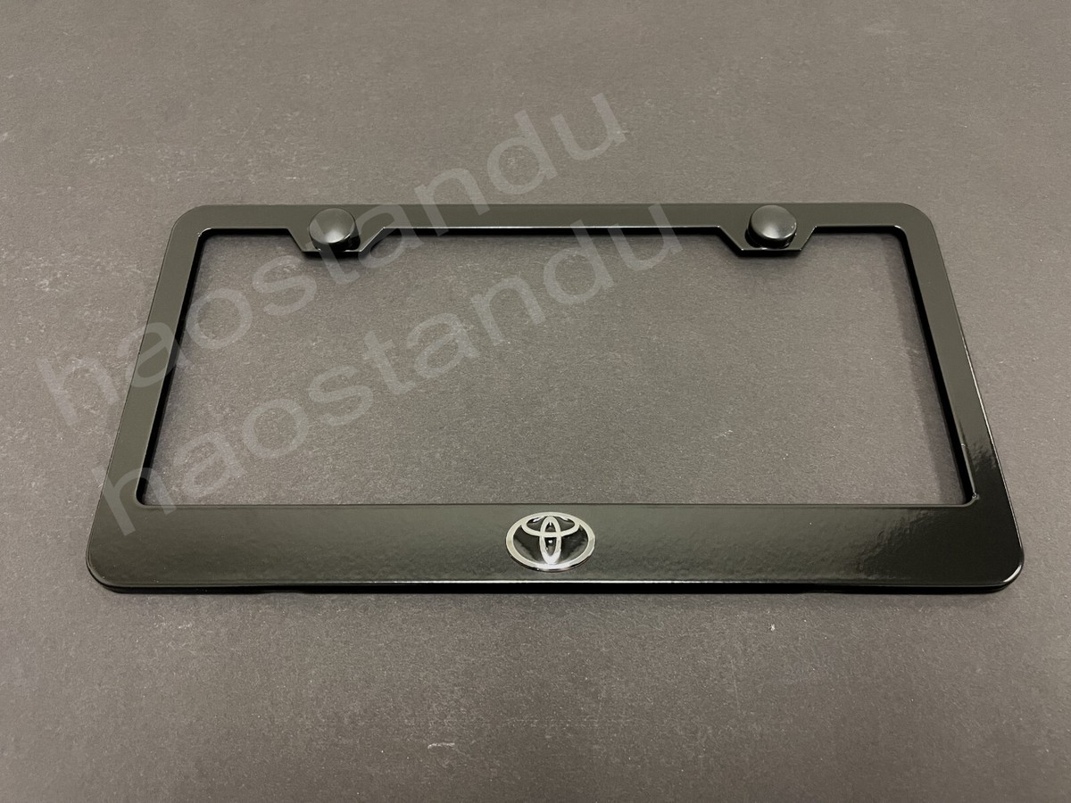 Black 3D CAMRY License Plate Frame - Stainless Steel, Rust