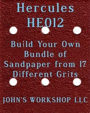 Build Your Own Bundle of HERCULES HE012 1/4 Sheet No-Slip Sandpaper - 17 Grits!