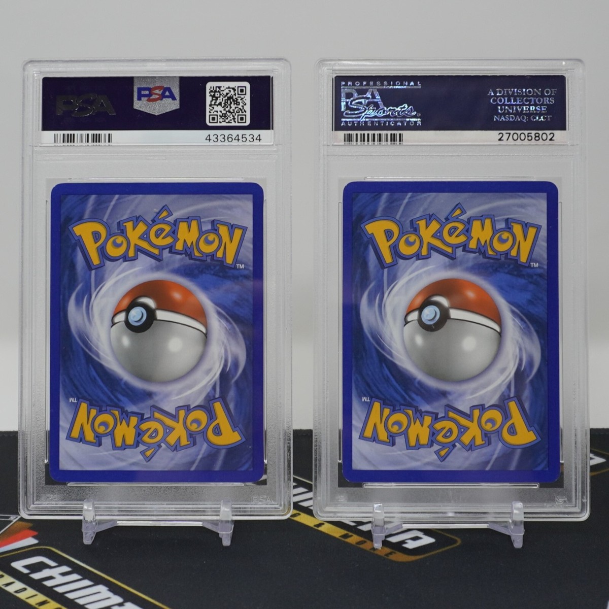 PSA 9 MINT Charizard Gold Star #100 & Mew Gold Star #101 EX Dragon