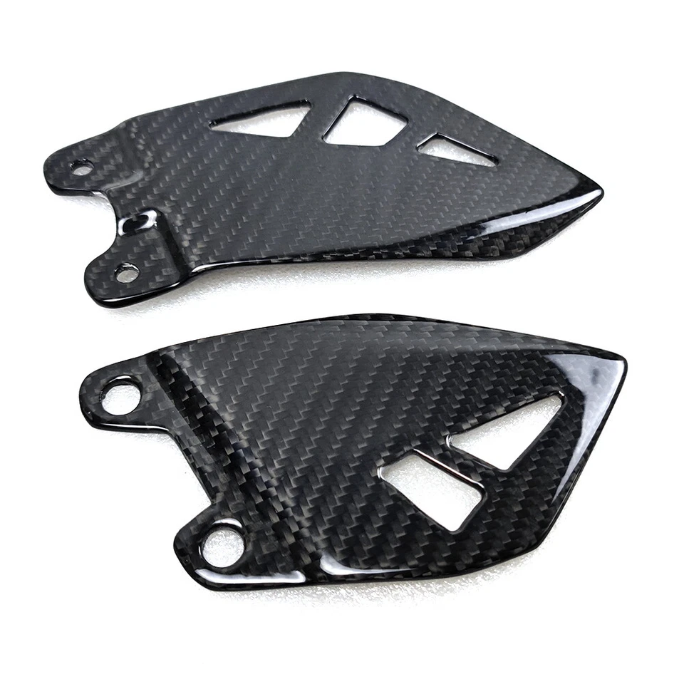 Reposapiés protector de talón de fibra de carbono real para Ninja ZX-10R ZX10R 2011-2025 Foto 2 de 2