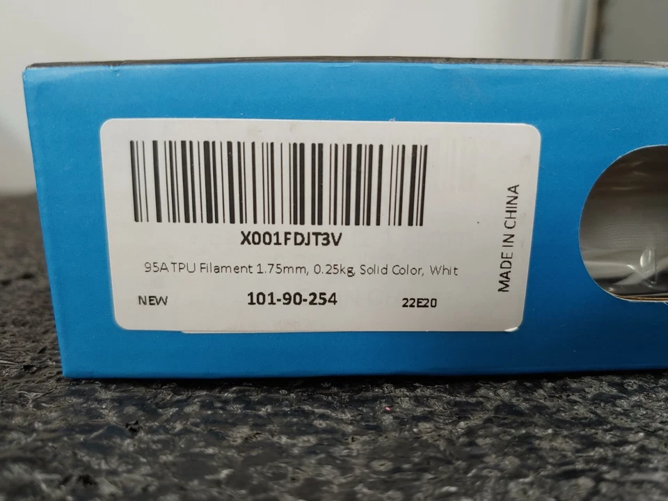 SAIN SMART 101-90-254 95A TPU Filament 1.75mm 0.25kg White 3D Printer Filament - Image 3 of 4