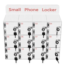 12 Grids Cellphone Storage Organizer Box Modern Clear Acrylic Cell Phone Locker