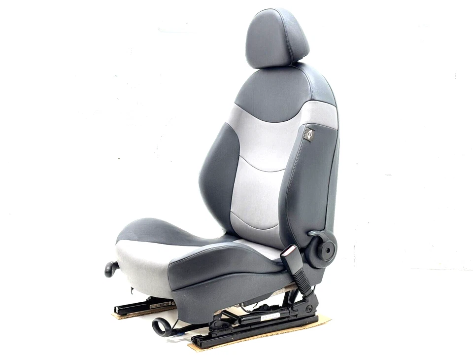 MINI COOPER S 2002-2006 PASAJERO DERECHO DELANTERO GRIS CUERO ASIENTO MANUAL TÉRMICO OE Foto 3 de 4