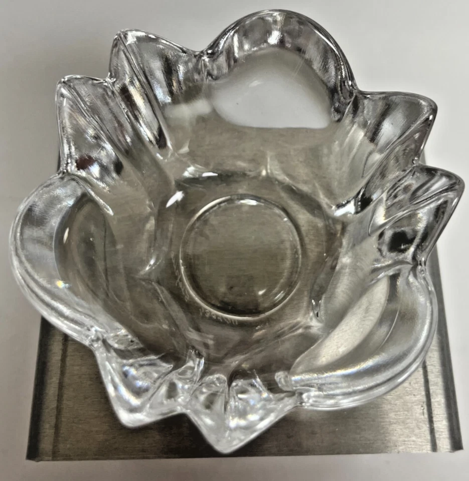 De Colección Orrefors Plato Cuenco Cristal Tulipán Baratija Caramelo Firmado Suecia 2" x 4" Regalo Foto 2 de 4