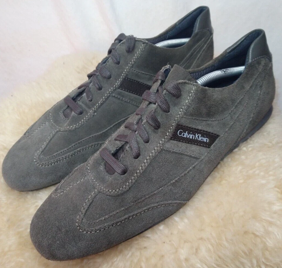 CALVIN KLEIN MEN'S CASUAL SUEDE CASUAL SHOE SIZE 12M OLIVE GREEN - NICE SHOE!! - Image 3 of 4