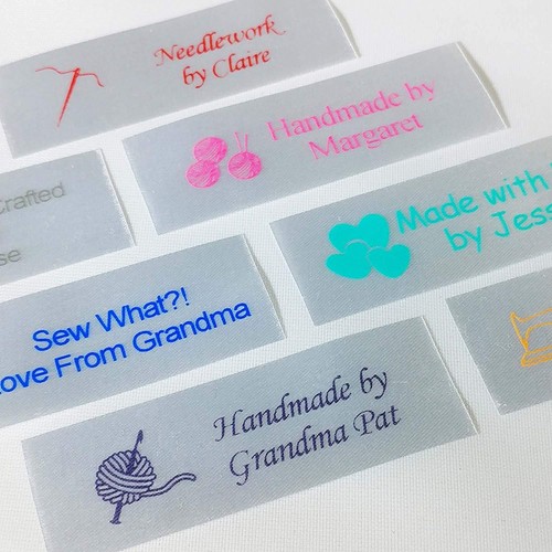 50 Personalized Satin Sewing Labels for Knitting, Quilting and Sewing Crafts - Picture 4 of 4