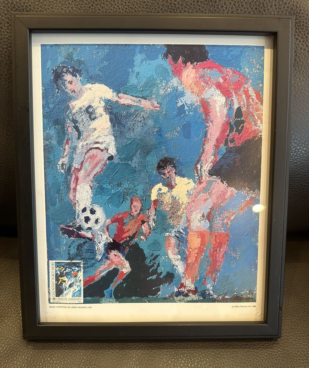 LEROY NEIMAN - 1988 - UNITED NATIONS WFUNA SOCCER ART GRAPHIC
