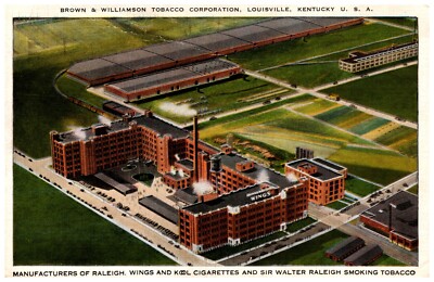 Postcard Louisville KY Brown & Williamson Tobacco Corp. 1944
