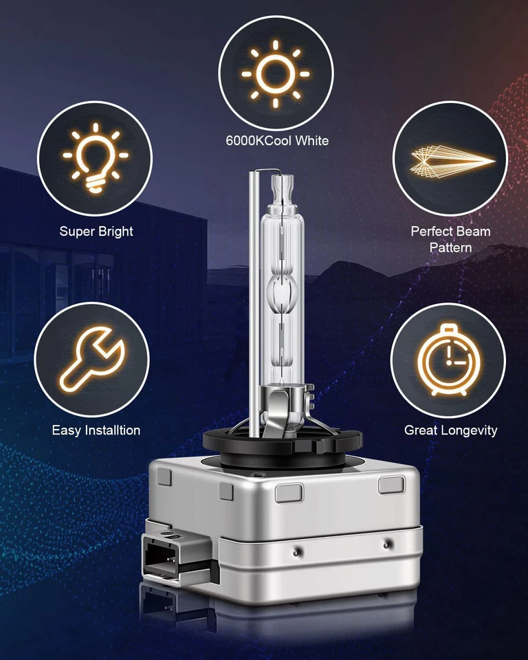 Faros delanteros de xenón HID 6000K para BMW X5 2007-2017 haz alto bajo 2x Foto 2 de 4