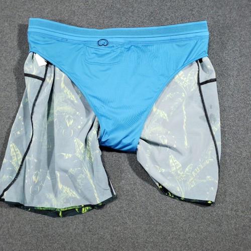Janji AFO Middle Shorts Mens XL Black Green Brief Lined Zip Pocket - 第 8/11 張圖片