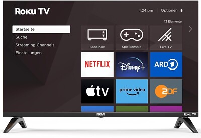 RCA Smart TV 32 Zoll HD Fernseher WLAN Triple Tuner DVB-T/T2, DVB-C, DVB-S/S2