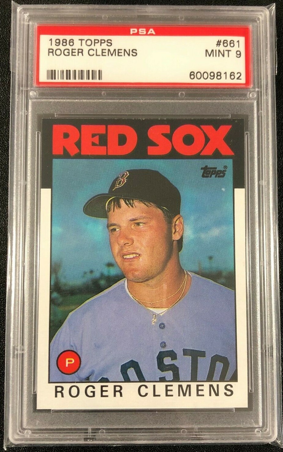 PSA 9 - 1986 Topps ROGER CLEMENS Red Sox #661 - Iconic 2nd Year Graded Card