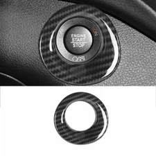 For Jeep Cherokee 14-20 Carbon Fiber One-Click Startup Switch Ring Sticker Trim